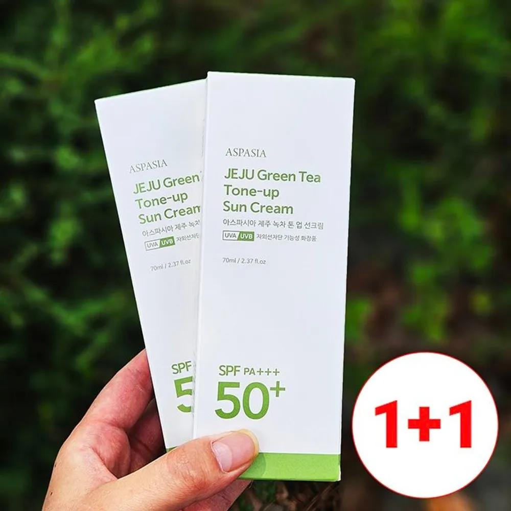 

[ASPASIA] Jeju Green Tea Tone-Up Sun Cream 70ml 1+1