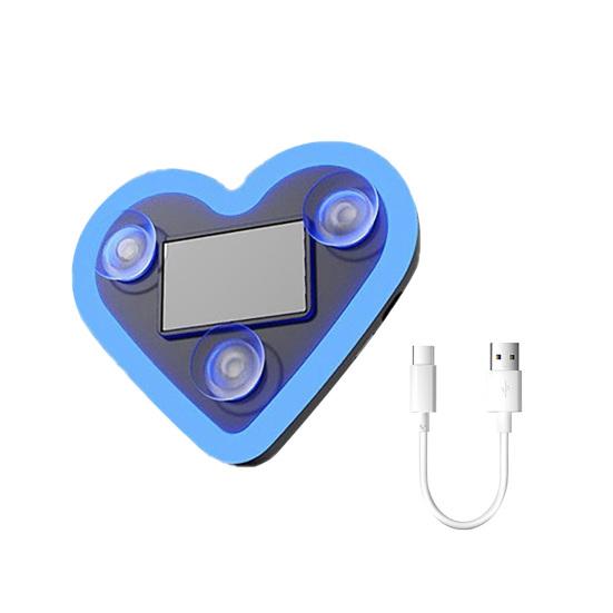 

Solar Heart-Shaped LED Romantic Car Lamp Auto Neon Light Waterproof On/Off Multi-Color Ambient Light Valentine’s синий