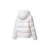 SAUCONY Solid Color Hooded Woven Jacket Down Coat Women Outerwear Pearl-White SC1230098A-WT02