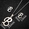 English Letter Necklace & Earring Set: Fashionable Jewelry for Women
