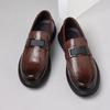 Men's Casual Leather Shoes 2025 New Versatile Trend Doudou Shoes Men's High-end Hand-scratched Leather Loafers