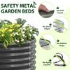 12X3X1.5 ft Galvanized Raised Garden Beds Outdoor Oval Extra Large Metal Planter Box for Planting Vegetables Flowers Herb Anti-