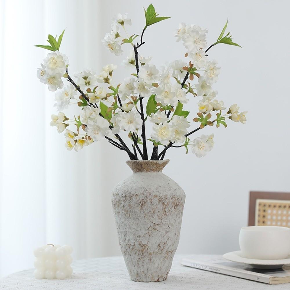 Decorative Fake Cherry Blossoms Branches Silk Artificial Faux Plants Wedding Decoration