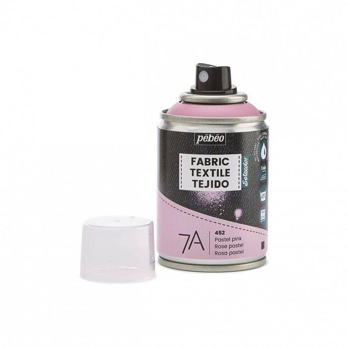 Peinture textile en bombe - PEBEO - 100 ml - Rose pastel - Intérieur - Monocouche