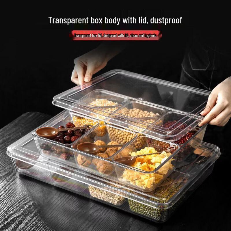 Transparent 6-Compartment Seasoning Box Set