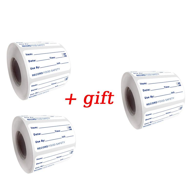 Kitchen Sticker Refrigerator Freezer Food Storage Date Content Label Self-adhesive Roll Sticker Label Dissolvable Storage Label