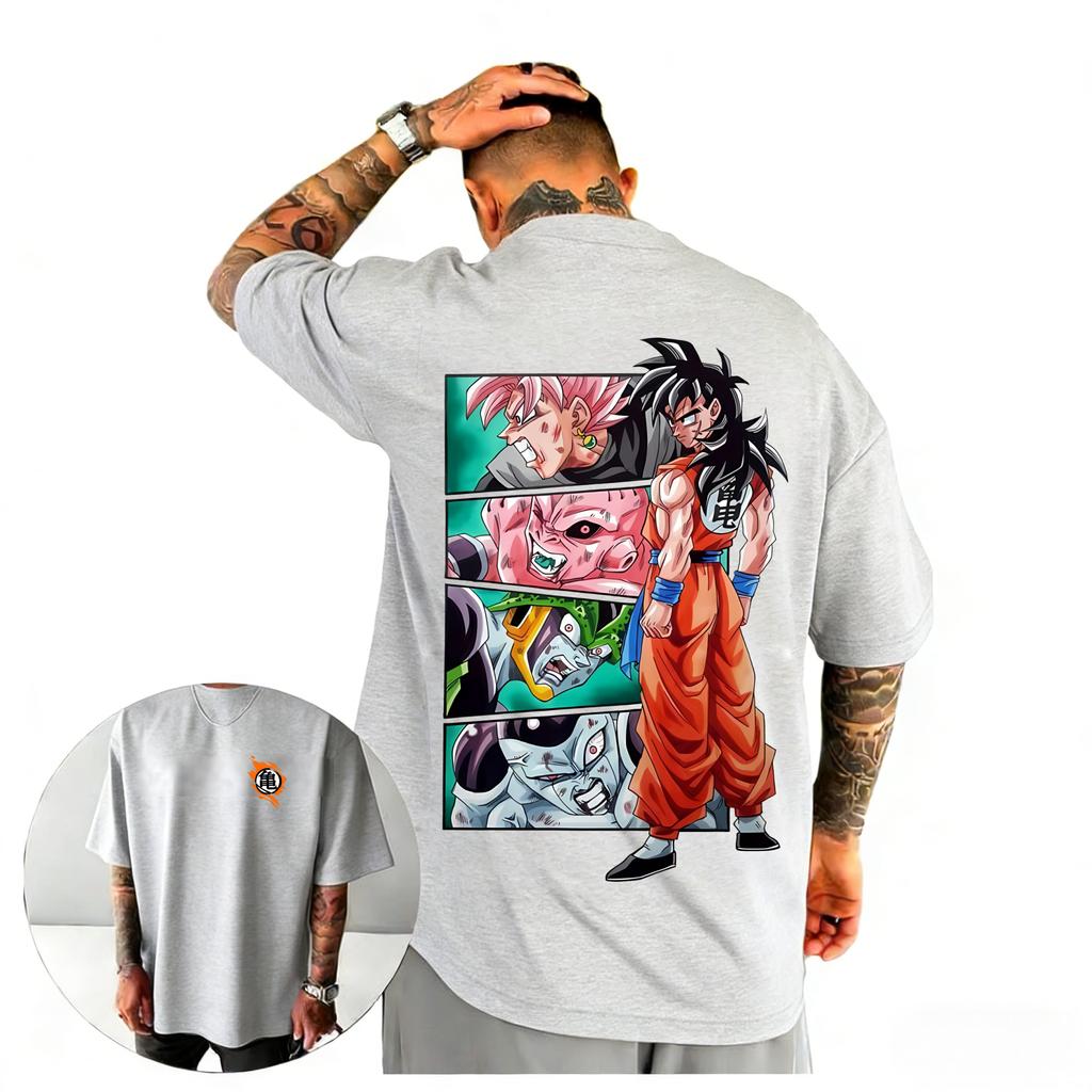 Dragon Ball Z Yamcha Villains Collection TShirt Vintage Casual Anime Graphic Print Pure Cotton Crew Neck Tops For Men Women
