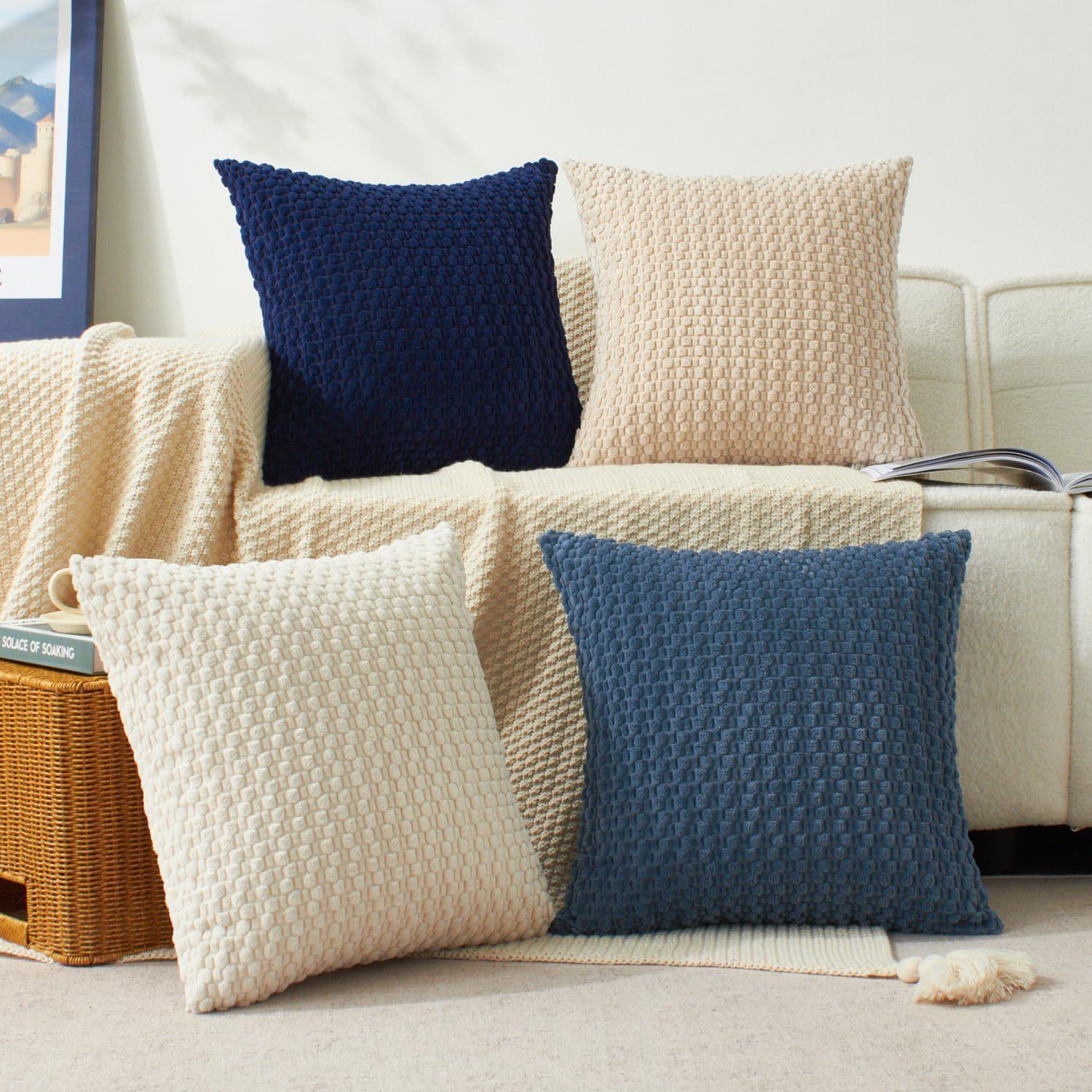 

Новая вельветовая наволочка, наволочка для подушки, трехмерная подушка с пузырьками, клетчатая наволочка, спинка для дивана 45 * 45Cm (excluding pillow core)