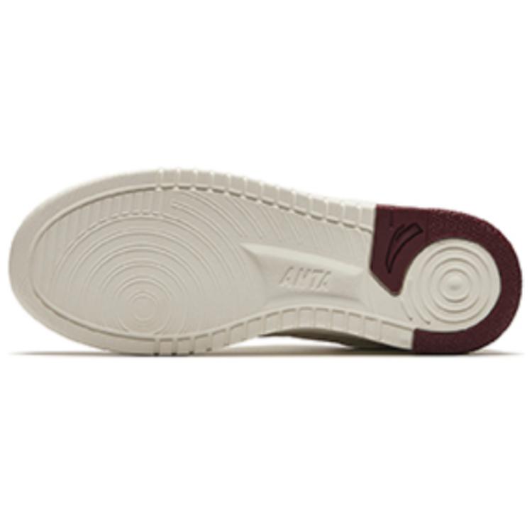 New ANTA Lightness Skateboard Shoes Men's Low Top Ivory White/Mud Gray 912438010-1