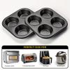 Air Fryer Muffin Pan,Non-Stick Small Oven Cupcake Baking Pan,Carbon Steel Round Muffin Tin Bakeware Cake Mould for Egg Muffin