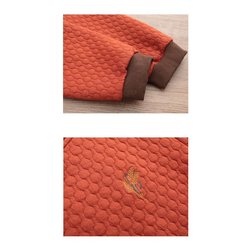 New Women's Spliced   Loose Pullover Western Style Retro Versatile Casual Long Sleeve Sweater