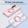 Magnetische Heldere Telefoonhoes voor Samsung Galaxy Z Fold 8 Ultra 7 6 5 4 Gehard Glas Scherm Ringhouder Scharnier Beschermhoes