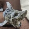 Realistic Shark Skeleton Figurine Creepy Resin Marine Animal Statue Ornament for Halloween Party Decor Beach House Garden
