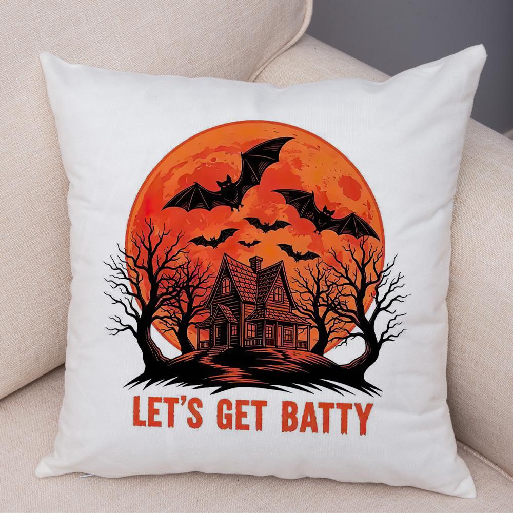 Witch Vibes Pillowcase Double Print Spooky Cats Cushion Cover Soft Plush Magic Potions Pillowe Case for Sofa Home Car