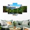 5Pcs Natural Lake Mirror In Yosemite National Park USA Wall Art Room Decor Modern 5 Pieces Canvas Poster Home Decor No Framed