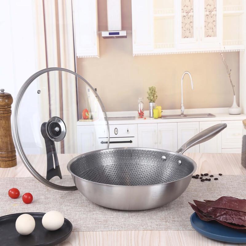 Wutuo Stainless Steel Non-stick Honeycomb Wok
