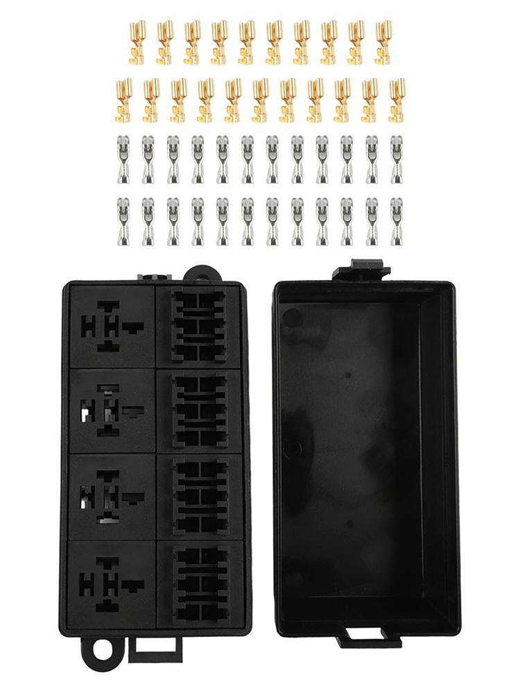 Compact 12 Way Fuse Box with PaddleFuse Terminals Designed for Low Voltage Applications in For Cars ATVs and Trailers