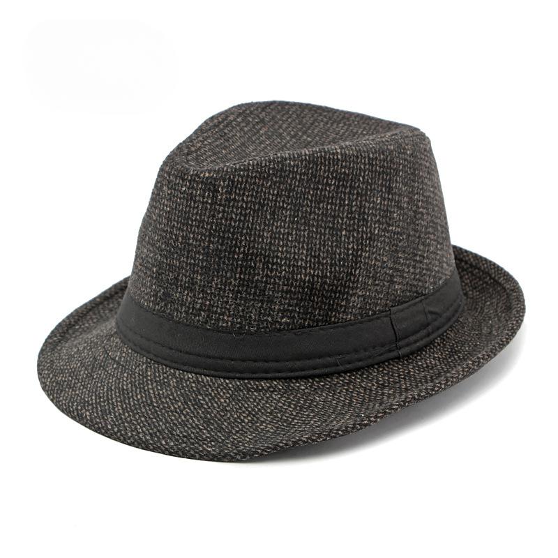 Retro Men's Jazz Hats Large Brimmed Sun Hats, Fashionable Top Hats, Middle-aged and Elderly Hats, Grandpa Bucket Hats