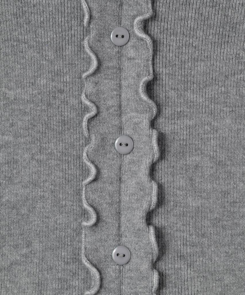 BASIKA Slim Ruffle Knit (Gray)