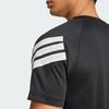 Adidas Icon 3-Stripes Tee Moisture-Wicking Fitness Training Crew Neck Slim Fit Short Sleeve T-Shirt Men Tops Black White JW9729