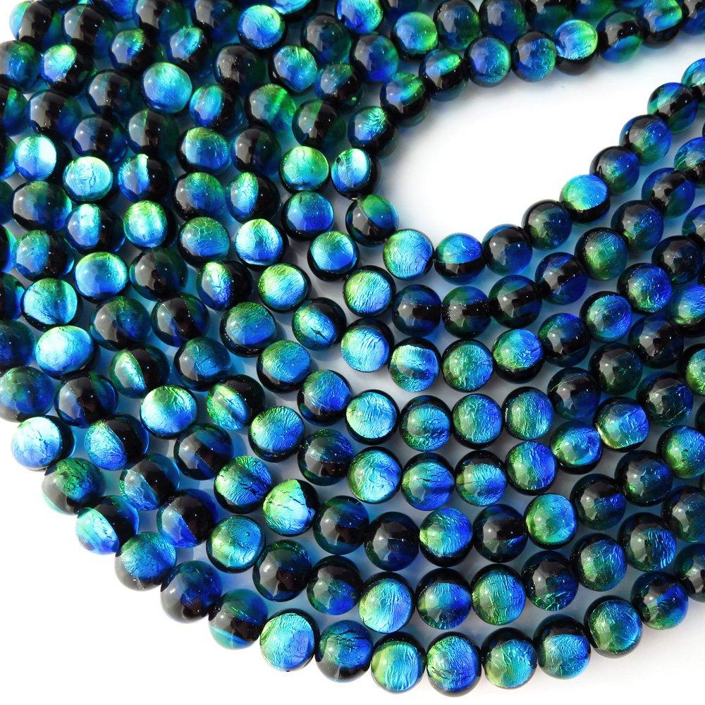 [GOLD STONE] Kerama Marine Firefly Glass Beads, 50 Beads, 8mm, from the Kerama Islands, Okinawa