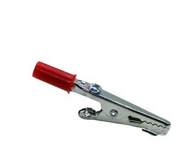 Einpoliger Krokodilklemme mit Hülse, 5A, 50mm Batterie-Stromklemme mit Schraube