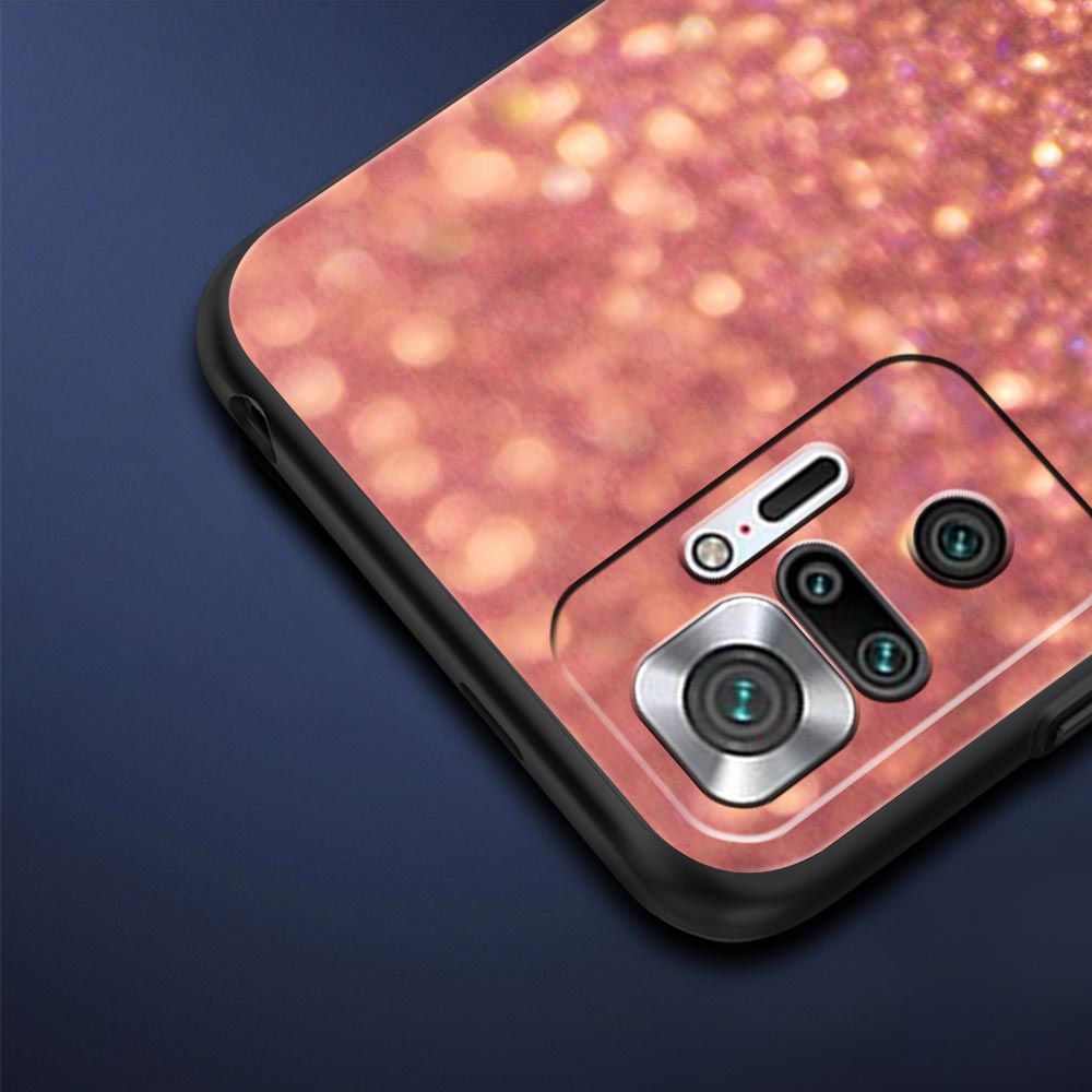 Phone Case Cover for Redmi 14C 10C Note 15 14 13 12 10 11 Pro Plus K40 5G Soft TPU Shockproof Fundas Shell Pink Glitter Capa Bag