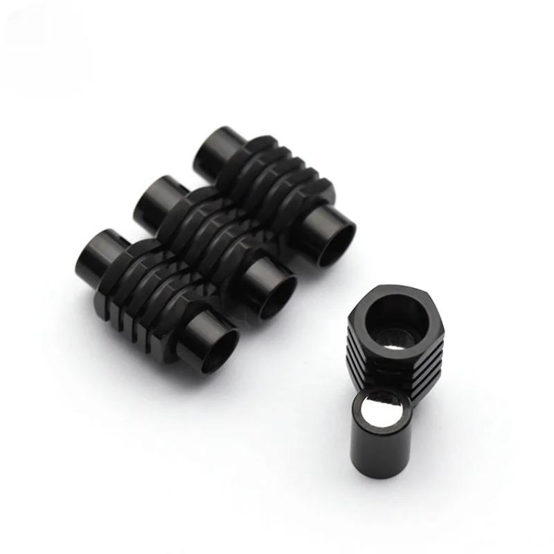 5Pcs/Lot Stainless Steel Buckle Leather Rope Bracelet Connection Hexagonal Titanium Steel Magnetic Clasp Diy Jewelry Making