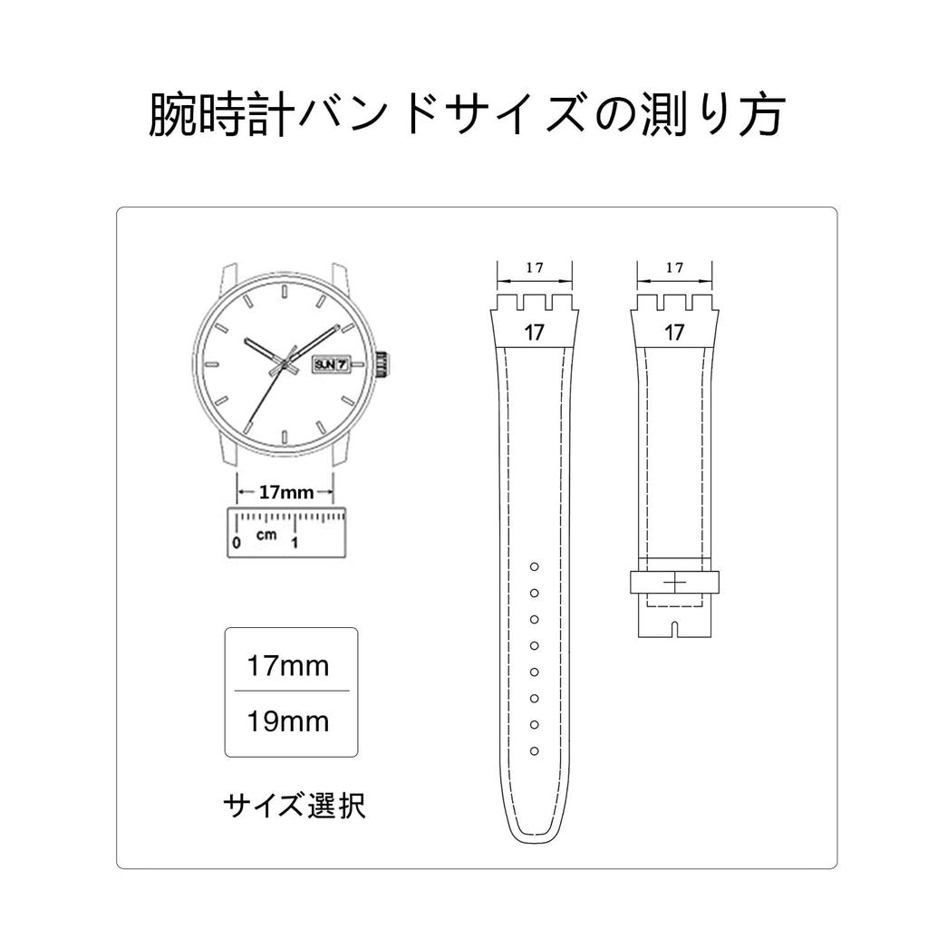 ZHUOLEI Swatch Watch Includes 3 Spring Spring Bar and Box Strap, 17mm/19mm, Bars, Remover,