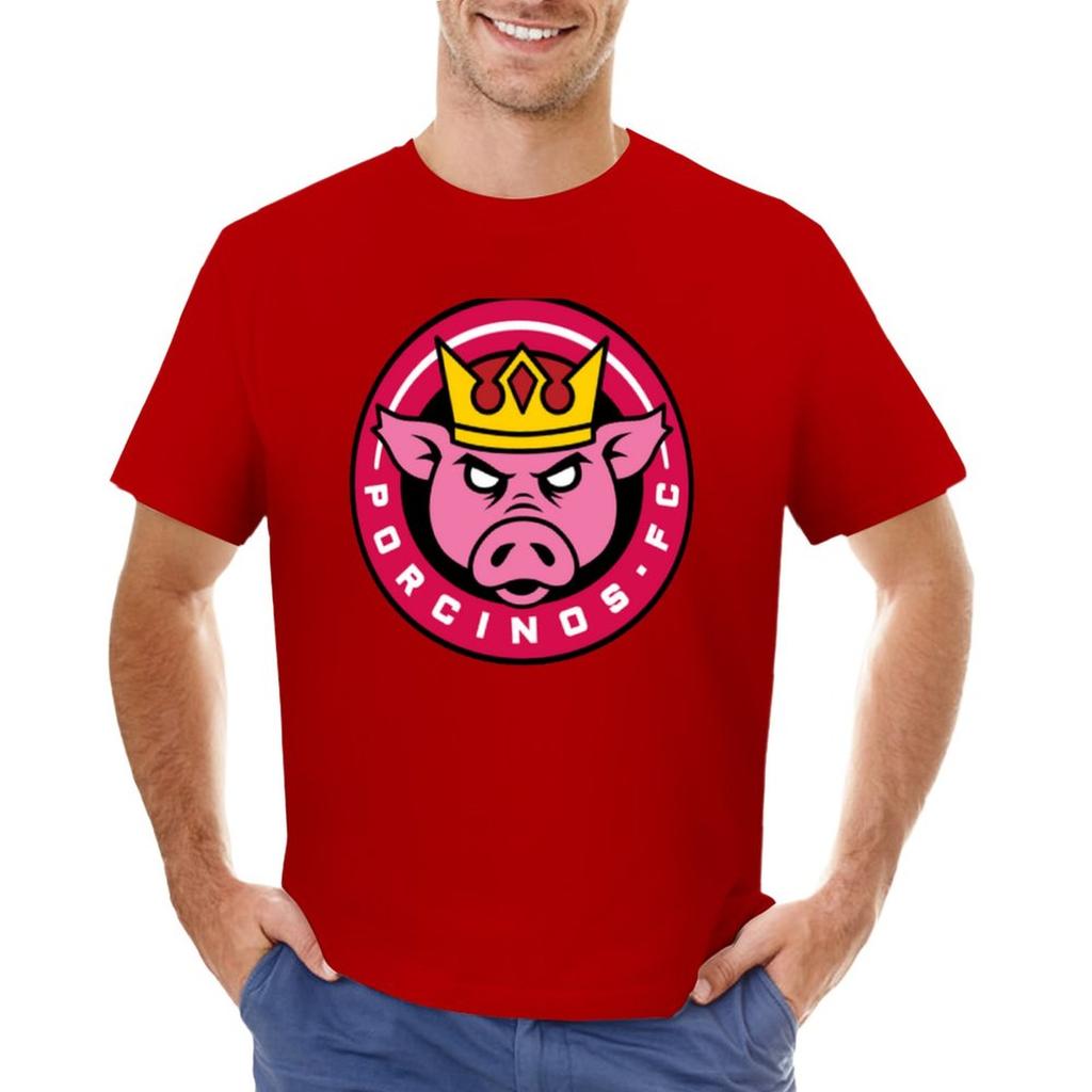 Porcinos Fc Tshirt Vintage T Shirt Mens Graphic Tshirts