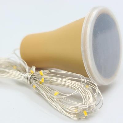 Waterproof Solar Cork String Lights - Copper Wire with 10 or 20 LEDs for Christmas & Wine Bottle Decor