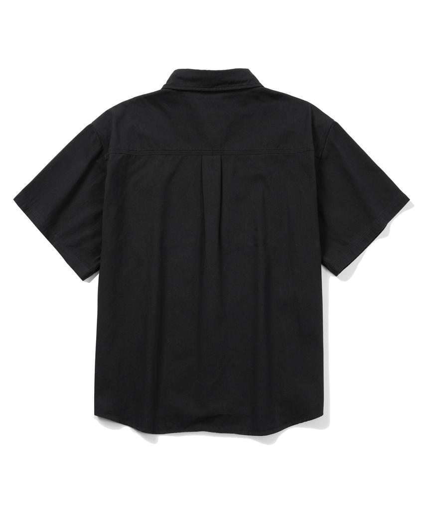 GRAYBLVD Fade Short Sleeve Work Shirt Gkbsh41 (Black)