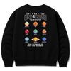 Seupeullaesikodeu Heavy Crewneck Sweatshirt Black - Solar System