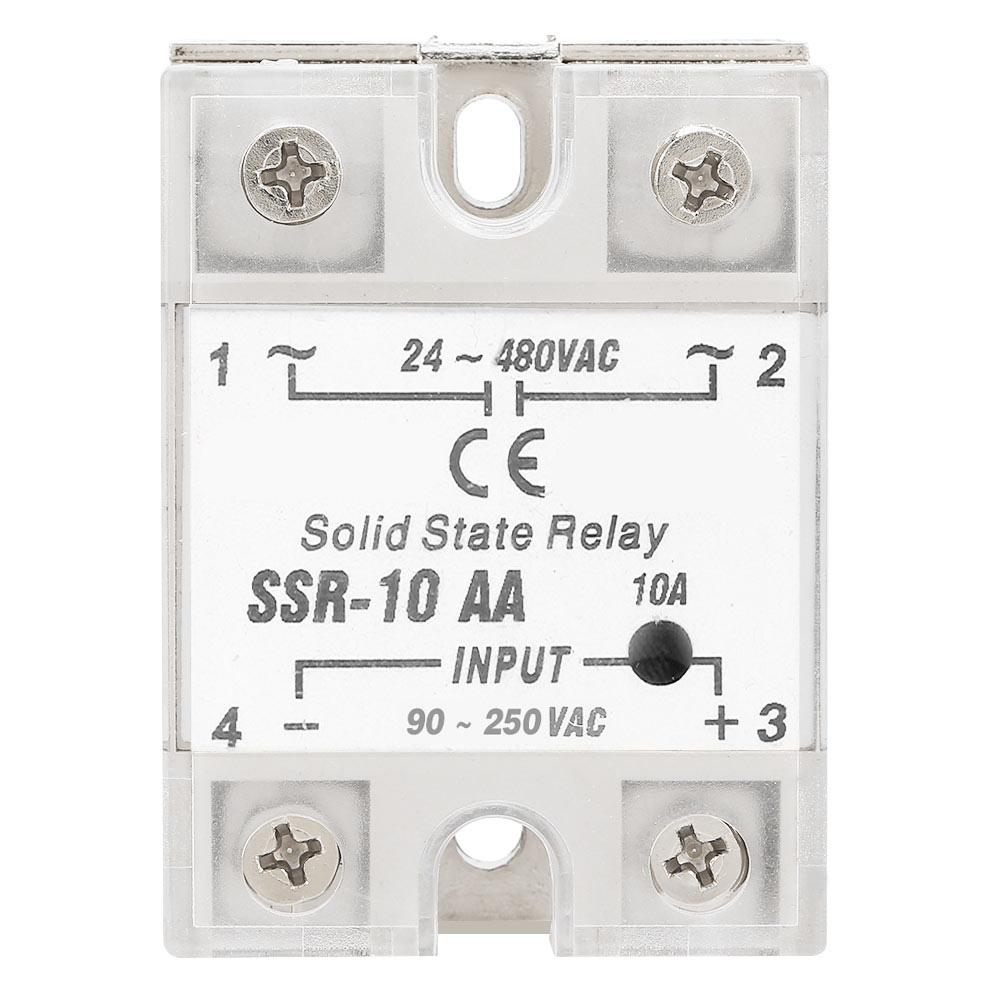 

SSr 10 AA 10A Solid State Relay Module SSR AC-AC Input AC Output 24-480V AC