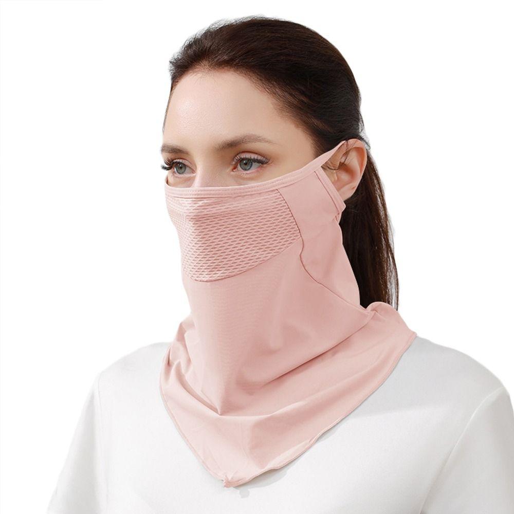 Ice Silk Sunscreen Face Scarf Mesh Neck Wrap Cover Breathable Summer Mask  Fishing