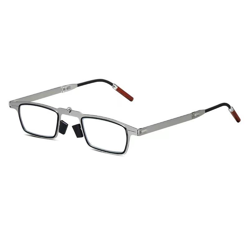 Portable Folding Reading Glasses Women Men Anti-Blue Light Ultra Thin Computer Sticky Phone Spectacles Ultra-Thin Glasses Case
