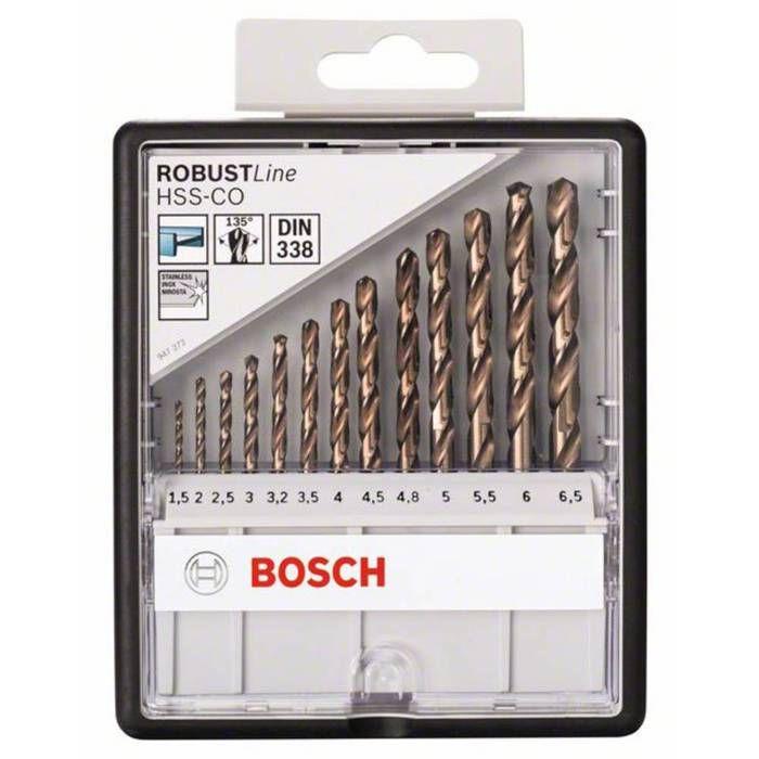 Satz von 13 geschliffenen HSS-co Metallbohrern Robu...