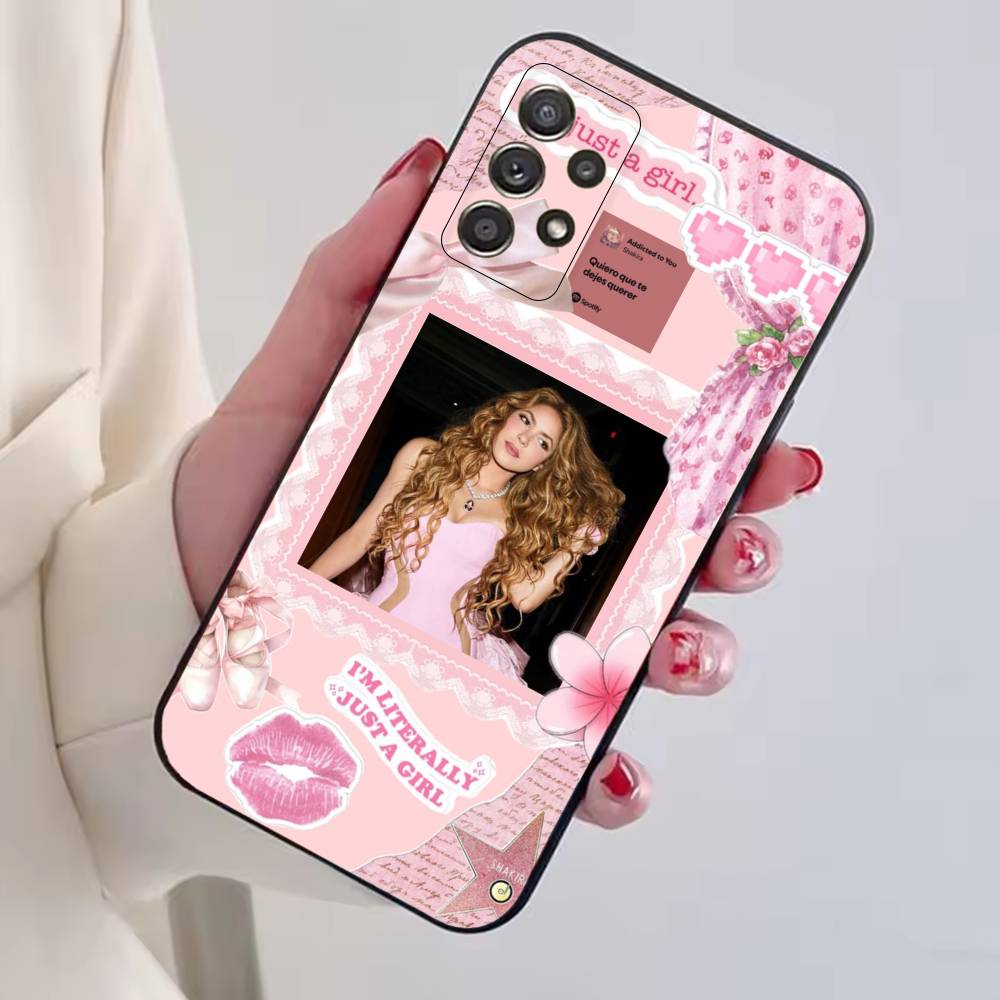 Singer S-Shakira Fashion Phone Case For Samsung S25,S24,S21,S22,S23,S30,Ultra,S20,Plus,Fe,Soft Silicone Black Cover