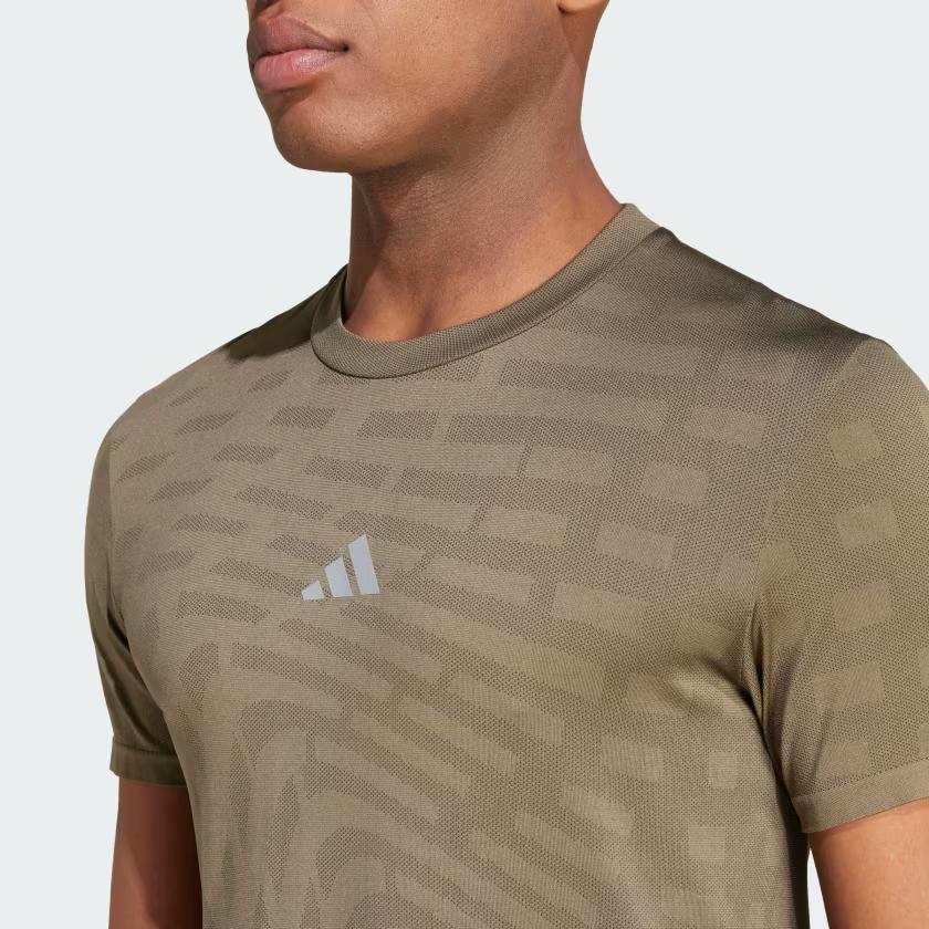 Adidas Gym+ Training Seamless Casual Short Sleeve T-Shirt Men Tops Shadow-Olive IW5888