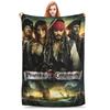 Piráti z Karibiku: Na vlnách osudu Flanelová deka Jack Sparrow Deka pro domácí pohovku Měkká Venkovní Multifunkční