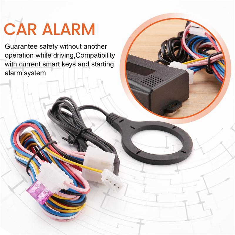 Durable Smart Car Engine Push Start Stop Button Rfid Lock Ignition Keyless Entry System Auto Start Stop Immobilizer Starline