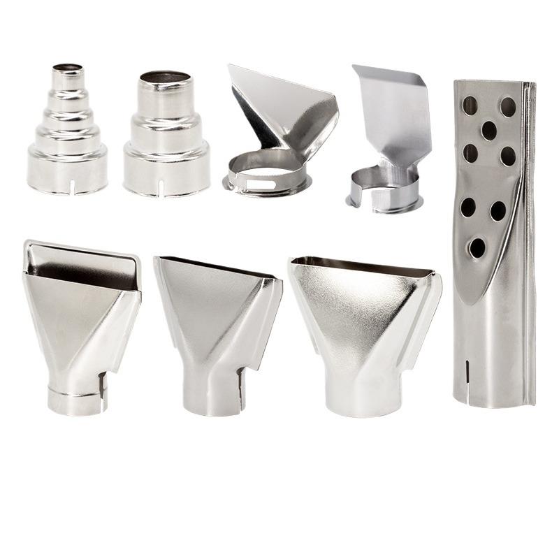 

9pcs Universal Handheld Hot Air Gun Nozzle Three-layer Five Layer Round Flat Nozzle Baking Gun Head Hot Air Tube Gathering Tool