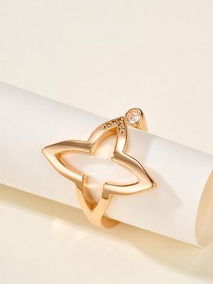 Open Hollow Diamond Inlaid Ring for Daily Wear Exquisite Craftsmanship for Men and Women Gifts for Men and Women Birthday Gift