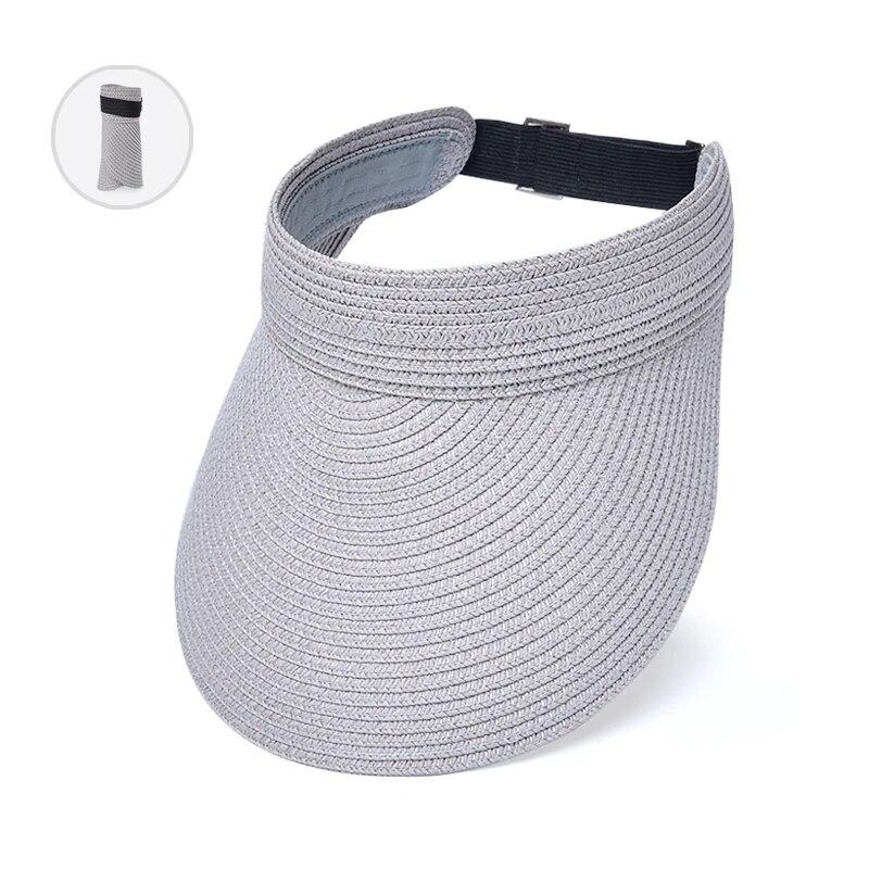 Xinbaoguan 100% Straw Knitted8222Summer Women's New Sunscreen Hat with Large Eaves and Hair Hoops Straw Hat Fashion Open Top Hat