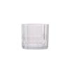 Thickened European Stripe Glass Candle Jar with Arched Bottom