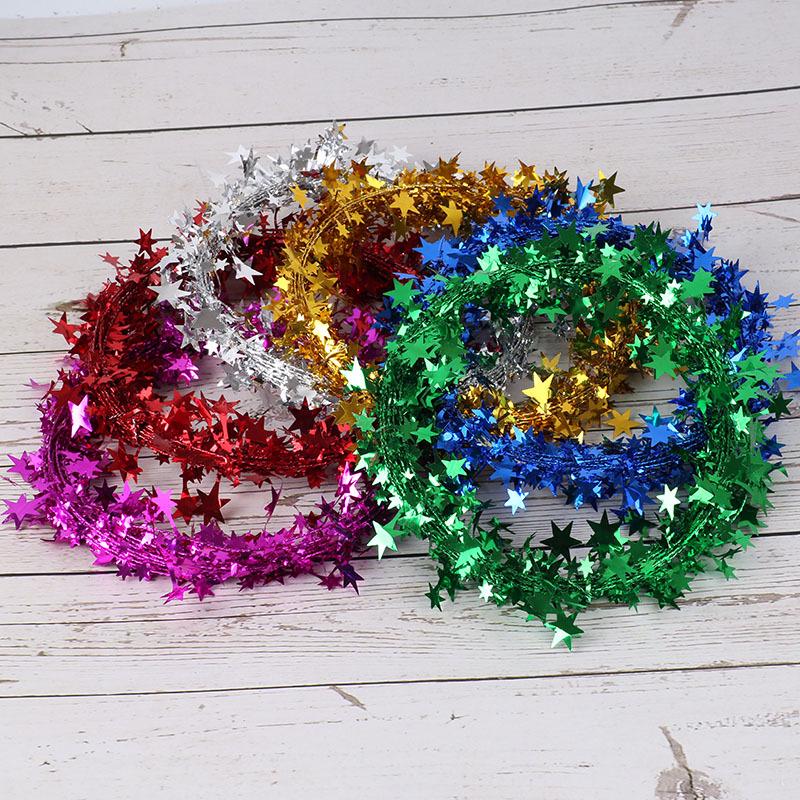 7.5 Meter Christmas Tinsel Wire Star Ornament Decoration