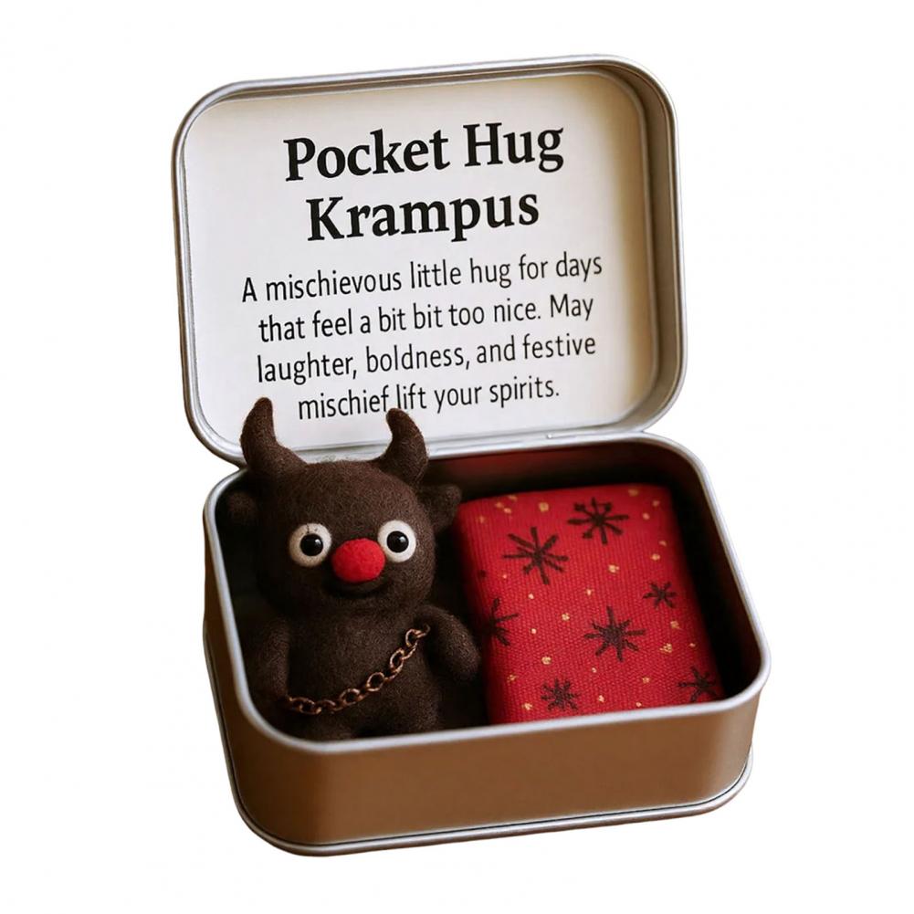 Christmas Pocket Hug Gift Handmade Felt Keepsake In Tin Box With Inspirational Message Card Little Pocket Xmas Stocking Stuffers