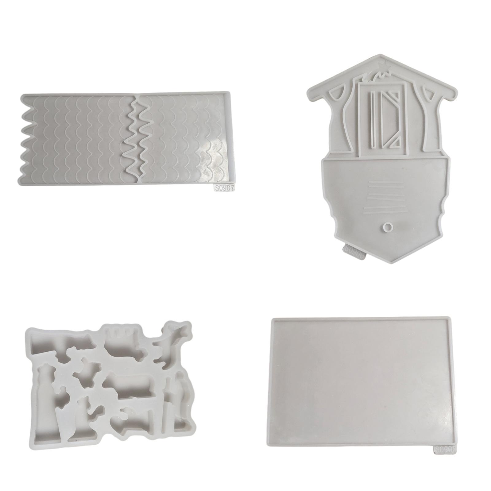 

Украшение для дома Силиконовая форма Рождественский домик Настольное украшение Форма Практичная гипсовая форма Материалы для изготовления ювелирных изделий