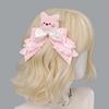 1 Paar Y2K Lolita Haarspangen Gothic Stil Cartoon Tier Satin Schleife Haarspangen Dopamin Farbe Kopfschmuck Lolita Mädchen Spangen