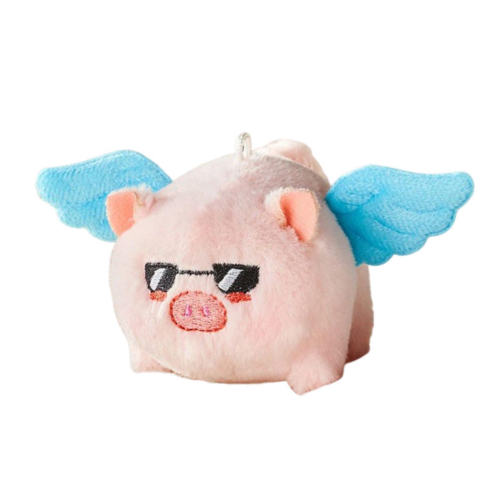Spinning Pig Decompression Toy,Little Flying Pig Wagging Its Tail And Shaking Plush Toy,Little Flying Pig Doll Wagging Tail